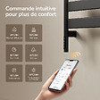 EMKE - EMKE Sèche-serviettes Électrique 76,9 x 45 cm, Barres pivotantes 180 degrés avec Étagère, WiFi App/Alexa, 120W, Noir - vignette