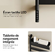 EMKE - EMKE Sèche-serviettes Électrique 76,9 x 45 cm, Barres pivotantes 180 degrés avec Étagère, WiFi App/Alexa, 120W, Noir - vignette