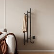 EMKE - EMKE Sèche-serviettes électrique 115x21,6 cm, 220W, Radiateur Salle de Bain WiFi App/Alexa, Chauffage carbone, Gris - vignette