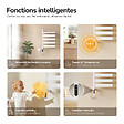 EMKE - EMKE Sèche-serviettes Électrique 76,9 x 45 cm, Barres pivotantes 180 degrés avec Étagère, WiFi App/Alexa, 120W, Blanc - vignette