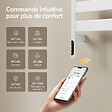 EMKE - EMKE Sèche-serviettes Électrique 76,9 x 45 cm, Barres pivotantes 180 degrés avec Étagère, WiFi App/Alexa, 120W, Blanc - vignette