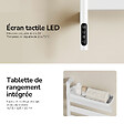 EMKE - EMKE Sèche-serviettes Électrique 76,9 x 45 cm, Barres pivotantes 180 degrés avec Étagère, WiFi App/Alexa, 120W, Blanc - vignette