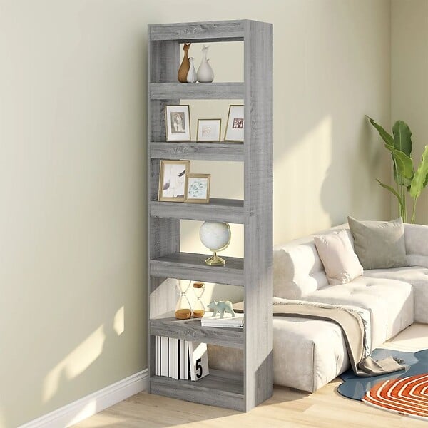 VIDAXL - vidaXL Bibliothèque/Séparateur de pièce Sonoma gris 60x30x198 cm - large