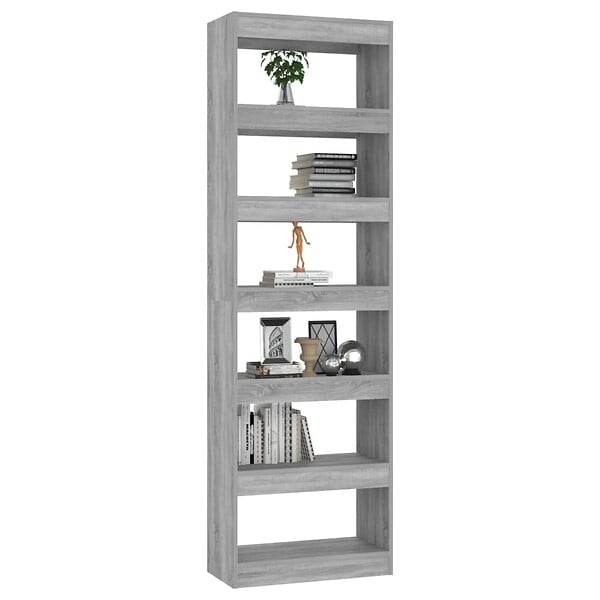 VIDAXL - vidaXL Bibliothèque/Séparateur de pièce Sonoma gris 60x30x198 cm - large