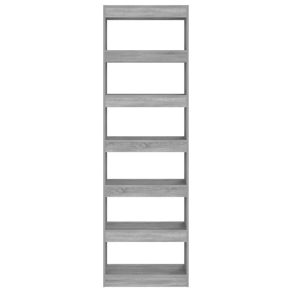 VIDAXL - vidaXL Bibliothèque/Séparateur de pièce Sonoma gris 60x30x198 cm - large