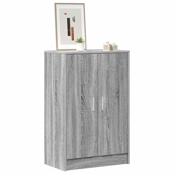VIDAXL - vidaXL Meuble à  chaussures Sonoma gris 60x35x92 cm Bois d'ingénierie - large