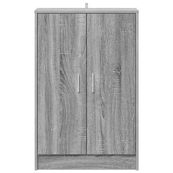 VIDAXL - vidaXL Meuble à  chaussures Sonoma gris 60x35x92 cm Bois d'ingénierie - large