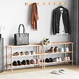 VIDAXL - vidaXL Range-chaussures à  3 étagères 2 pcs Bois de sapin solide - vignette