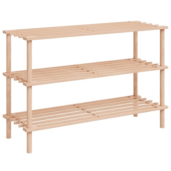 VIDAXL - vidaXL Range-chaussures à  3 étagères 2 pcs Bois de sapin solide - large