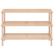 VIDAXL - vidaXL Range-chaussures à  3 étagères 2 pcs Bois de sapin solide - vignette