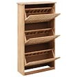 VIDAXL - vidaXL Armoire à  chaussures 55x20x104 cm Bois de noyer massif - vignette