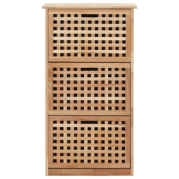 VIDAXL - vidaXL Armoire à  chaussures 55x20x104 cm Bois de noyer massif - large