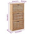 VIDAXL - vidaXL Armoire à  chaussures 55x20x104 cm Bois de noyer massif - vignette