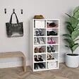 VIDAXL - vidaXL étagère à  chaussures Blanc 54x34x100,5 cm Bois d'ingénierie - vignette