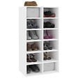 VIDAXL - vidaXL étagère à  chaussures Blanc 54x34x100,5 cm Bois d'ingénierie - vignette