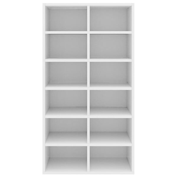 VIDAXL - vidaXL étagère à  chaussures Blanc 54x34x100,5 cm Bois d'ingénierie - large