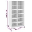 VIDAXL - vidaXL étagère à  chaussures Blanc 54x34x100,5 cm Bois d'ingénierie - vignette