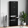VIDAXL - vidaXL Armoire à  chaussures Noir 59x17x169 cm Bois d'ingénierie - vignette