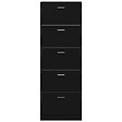 VIDAXL - vidaXL Armoire à  chaussures Noir 59x17x169 cm Bois d'ingénierie - vignette