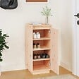 VIDAXL - vidaXL Armoire à  chaussures 35x35x80 cm Bois de pin massif - vignette