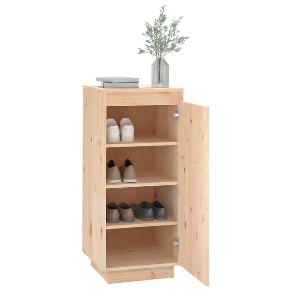 VIDAXL - vidaXL Armoire à  chaussures 35x35x80 cm Bois de pin massif - large