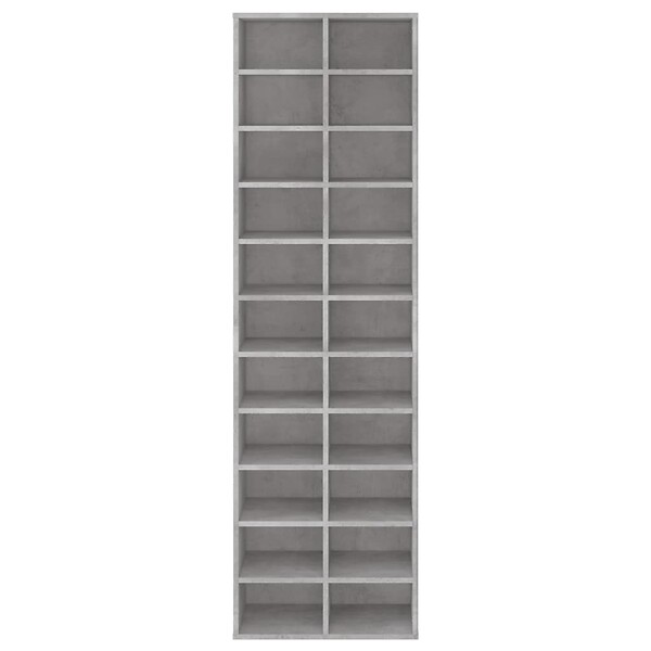 VIDAXL - vidaXL Armoire à  chaussures gris béton 54x34x183 cm bois d'ingénierie - large