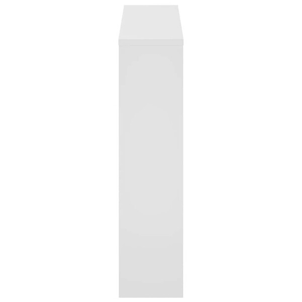 VIDAXL - vidaXL Meuble à  chaussures 2 étages avec miroir 63x17x67 cm Blanc - large