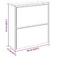 VIDAXL - vidaXL Meuble à  chaussures 2 étages avec miroir 63x17x67 cm Blanc - vignette