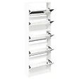 VIDAXL - vidaXL Meuble à  chaussures 5 étagères et miroir 63x17x169,5 cm Blanc - vignette