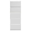 VIDAXL - vidaXL Meuble à  chaussures 5 étagères et miroir 63x17x169,5 cm Blanc - vignette