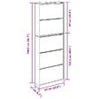VIDAXL - vidaXL Meuble à  chaussures 5 étagères et miroir 63x17x169,5 cm Blanc - vignette