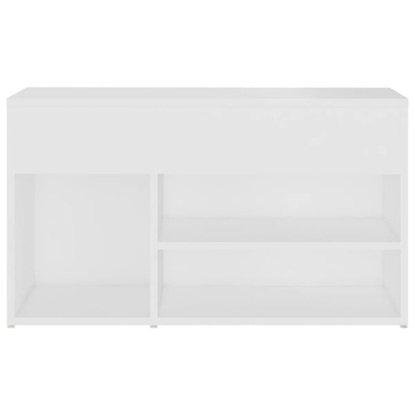 VIDAXL - vidaXL Banc à  chaussures Blanc 80x30x45 cm Bois d'ingénierie - large