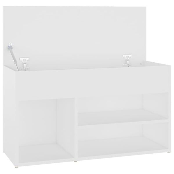 VIDAXL - vidaXL Banc à  chaussures Blanc 80x30x45 cm Bois d'ingénierie - large