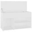 VIDAXL - vidaXL Banc à  chaussures Blanc 80x30x45 cm Bois d'ingénierie - vignette