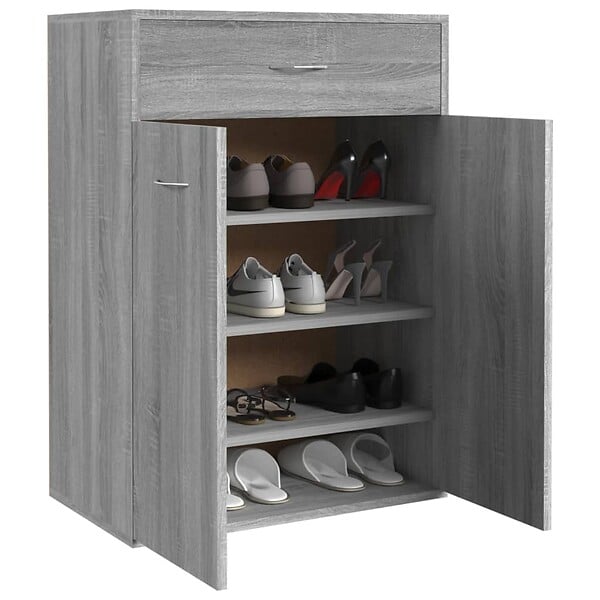 VIDAXL - vidaXL Armoire à  chaussures Sonoma gris 60x35x84 cm Bois d'ingénierie - large