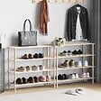 VIDAXL - vidaXL Range-chaussures à  4 étagères 2 pcs Bois de sapin solide - vignette