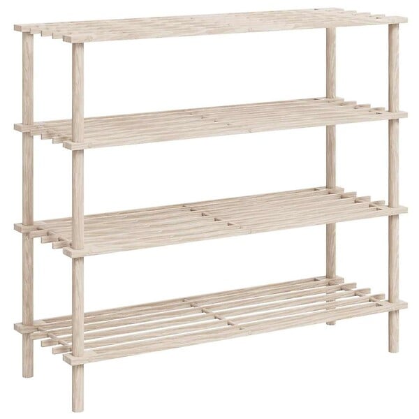 VIDAXL - vidaXL Range-chaussures à  4 étagères 2 pcs Bois de sapin solide - large