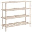 VIDAXL - vidaXL Range-chaussures à  4 étagères 2 pcs Bois de sapin solide - vignette