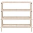 VIDAXL - vidaXL Range-chaussures à  4 étagères 2 pcs Bois de sapin solide - vignette