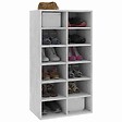 VIDAXL - vidaXL étagère à  chaussures Gris béton 54x34x100,5 cm Bois ingénierie - vignette