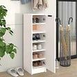 VIDAXL - vidaXL Armoire à  chaussures Blanc 30x35x100 cm Bois d'ingénierie - vignette