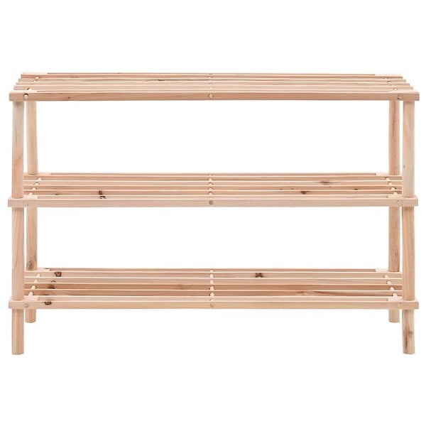 VIDAXL - vidaXL Range-chaussures à  3 étagères Bois de sapin solide - large