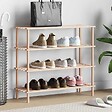 VIDAXL - vidaXL Range-chaussures à  4 étagères Bois de sapin solide - vignette