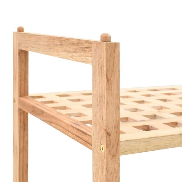 VIDAXL - vidaXL étagère à  chaussures Bois de noyer massif 69 x 26 x 40 cm - large