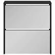 VIDAXL - vidaXL Armoire à  chaussures avec miroir à  2 niveaux Noir 63x17x67 cm - vignette