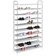 VIDAXL - vidaXL Range-chaussures 10 étagères Métal et Tissu non tissé Argenté - vignette