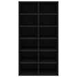 VIDAXL - vidaXL étagère à  chaussures Noir 54x34x100,5 cm Bois d'ingénierie - vignette