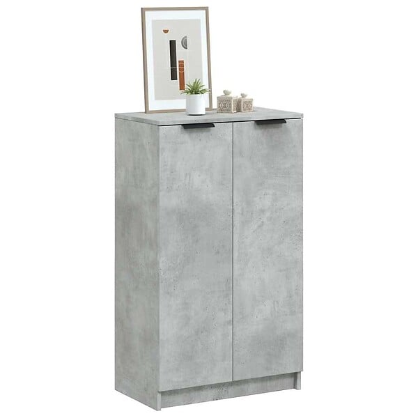 VIDAXL - vidaXL Armoire à  chaussures Gris béton 59x35x100 cm Bois d'ingénierie - large