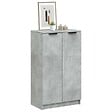 VIDAXL - vidaXL Armoire à  chaussures Gris béton 59x35x100 cm Bois d'ingénierie - vignette