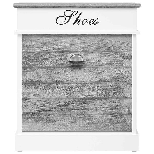 VIDAXL - vidaXL Armoire à  chaussures Gris 50 x 28 x 58 cm Bois de Paulownia - large